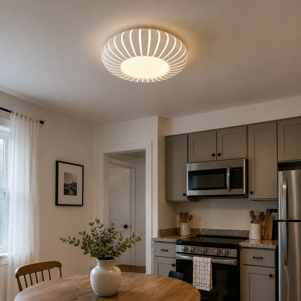 Cove Ribbed Flush Mount Glowryte