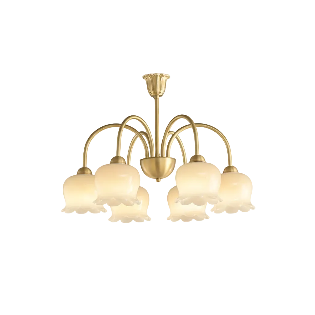 Cove Resin Sphere Pendant 6-Light: Dia 24.4" × H 17.7" (Dia 62 × H 45 cm) Brass + White Glowryte