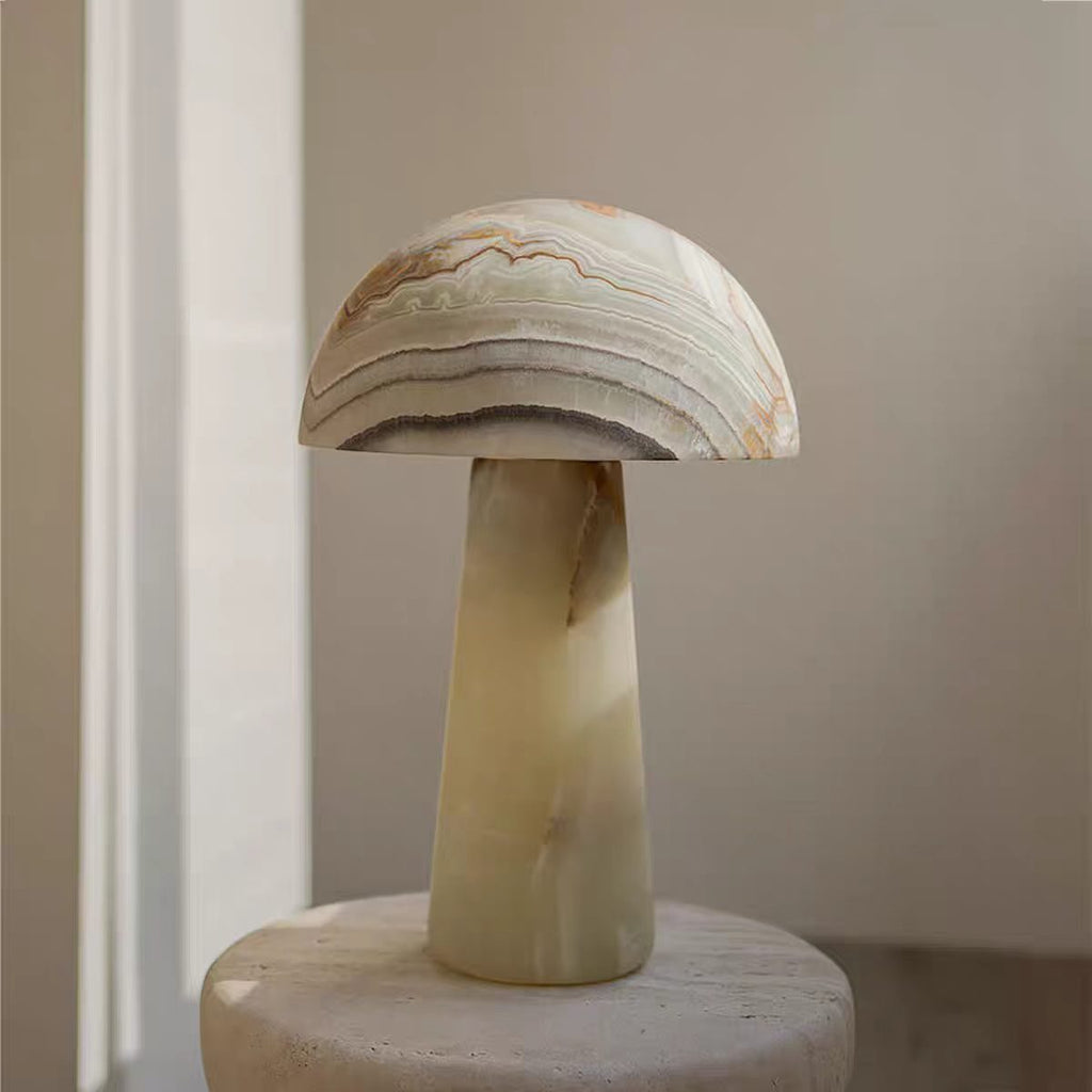 Mushroom Alabaster Table Lamp Glowryte
