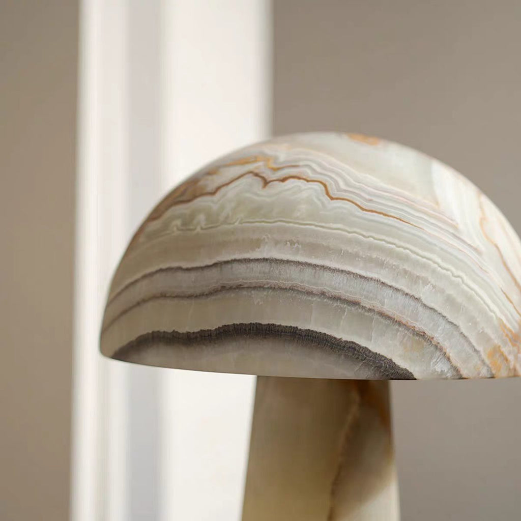 Mushroom Alabaster Table Lamp Glowryte