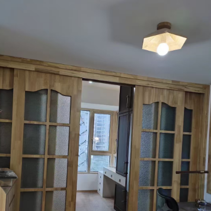 Wabi Wood Cap Flush Mount Glowryte