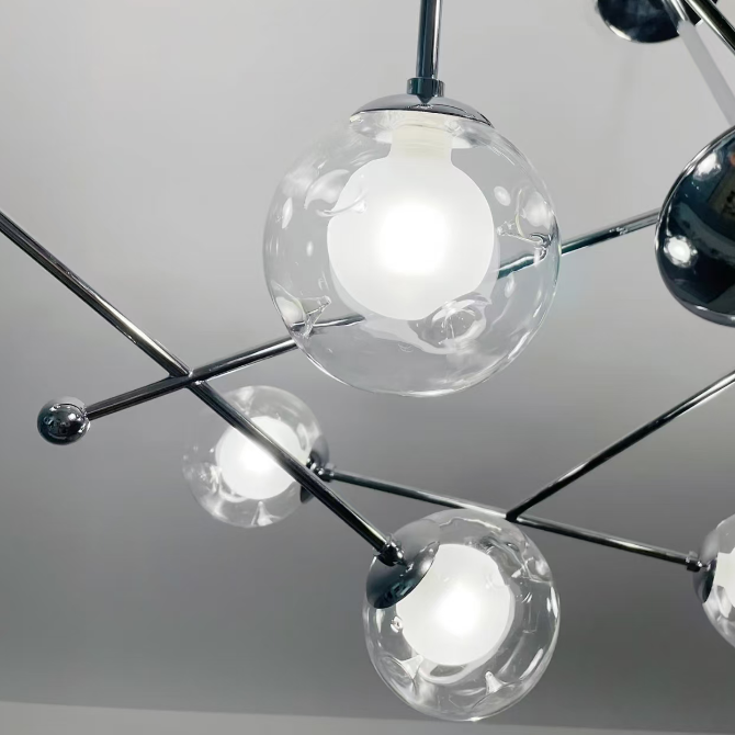 Bauhaus Balance Globe Chandelier Glowryte