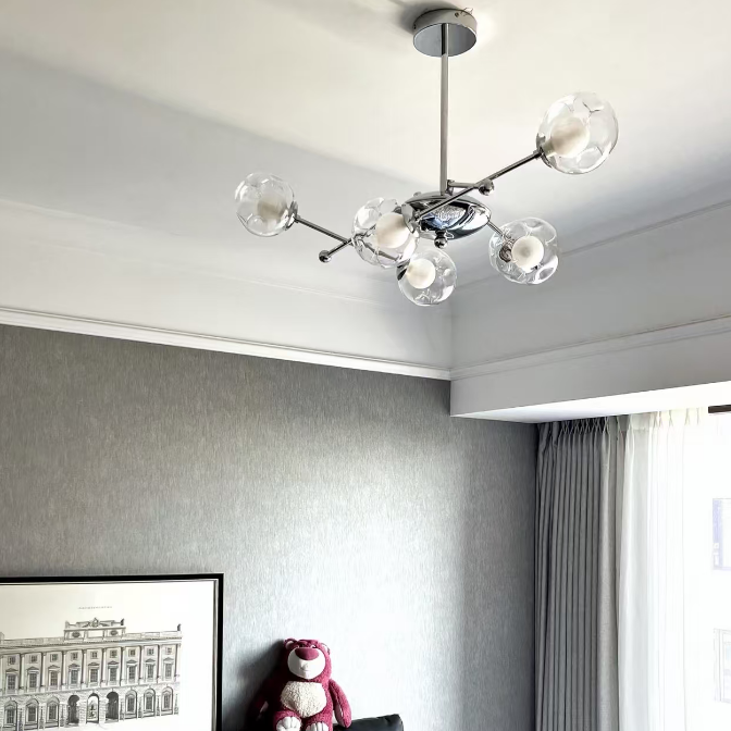 Bauhaus Balance Globe Chandelier Glowryte