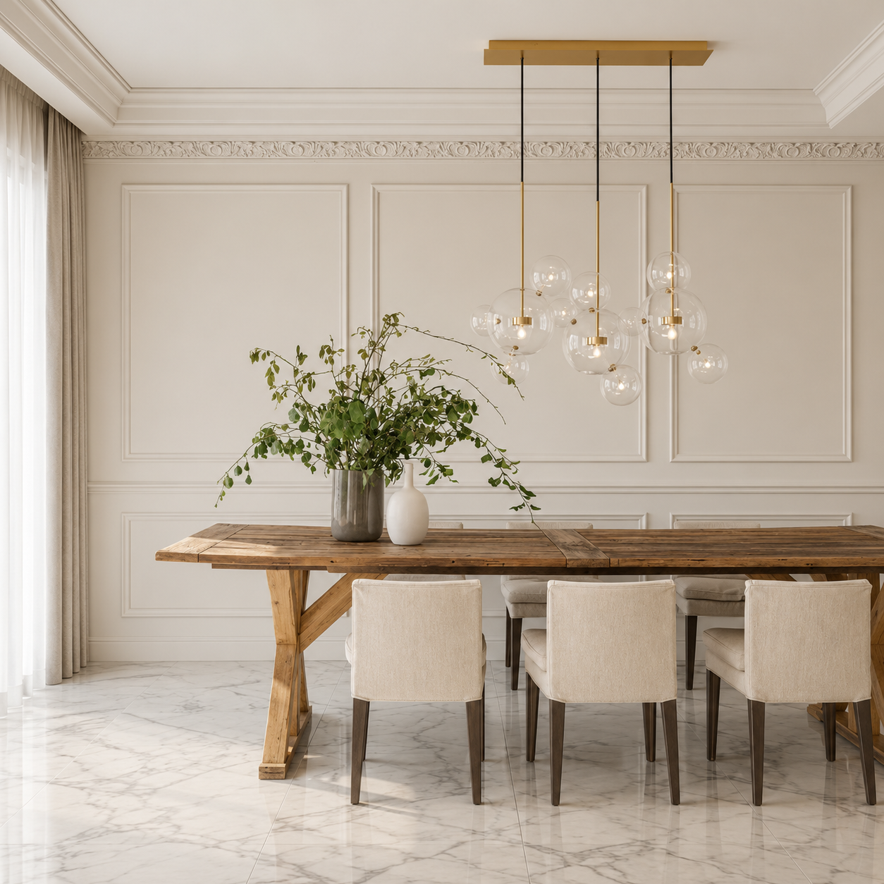 Cove Bubble Linear Chandelier Glowryte