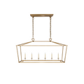 Daven Lantern Chandelier 6-Light: L 54" x H 25.5" (L 137 × H 65 cm) Gold Glowryte