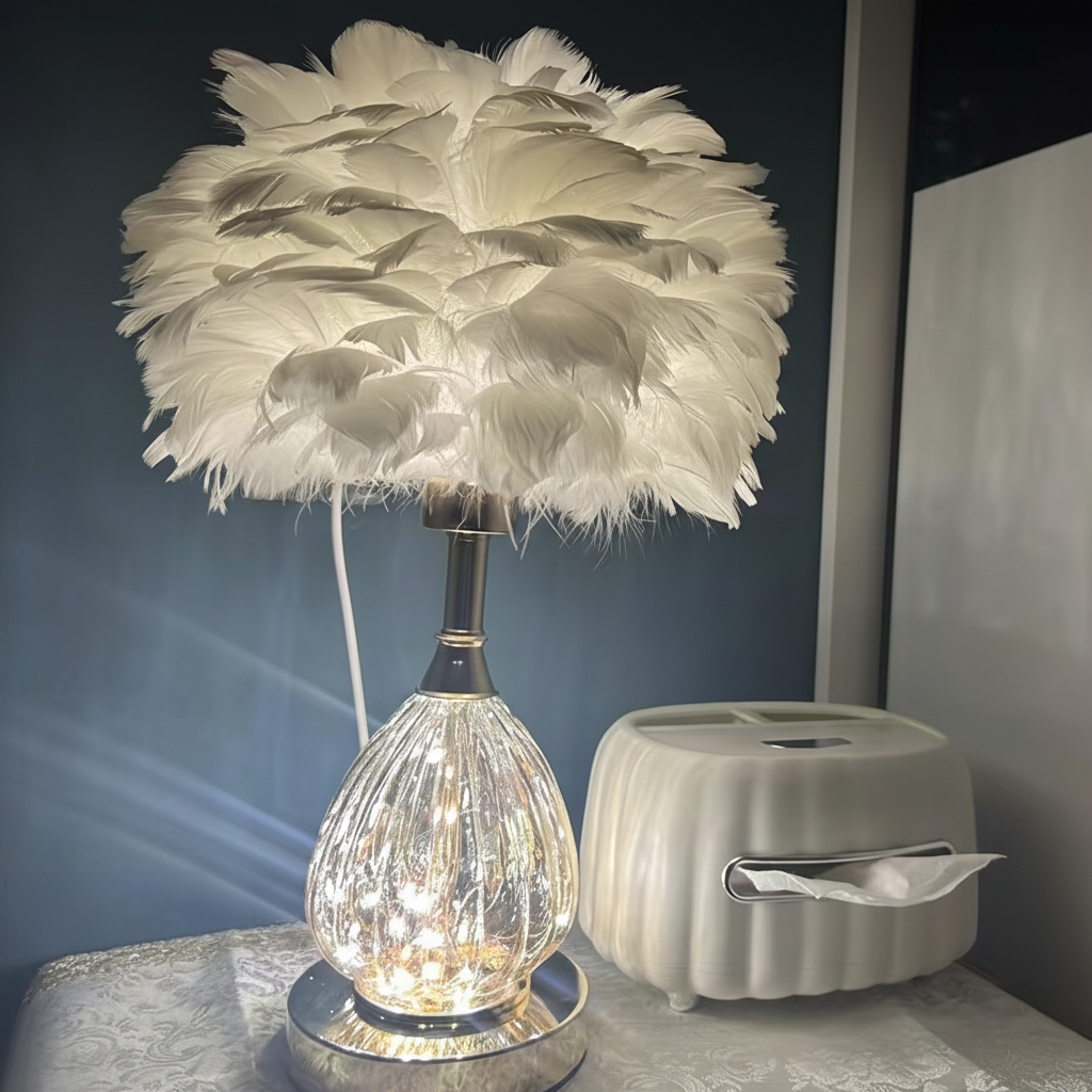 Plume Crystal Table Lamp Glowryte