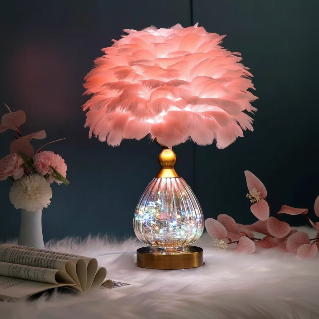 Plume Crystal Table Lamp Glowryte