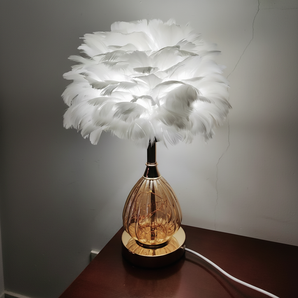Plume Crystal Table Lamp Glowryte