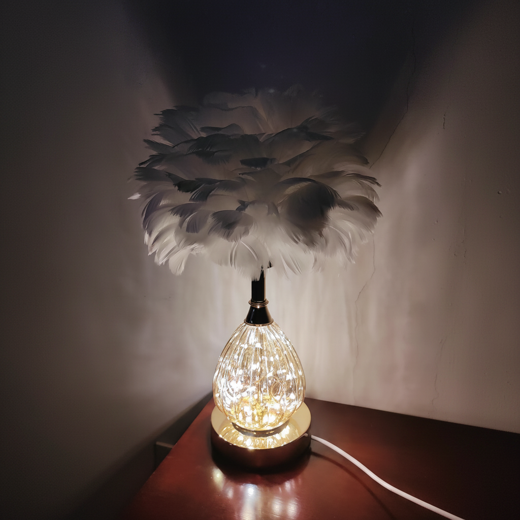 Plume Crystal Table Lamp Glowryte