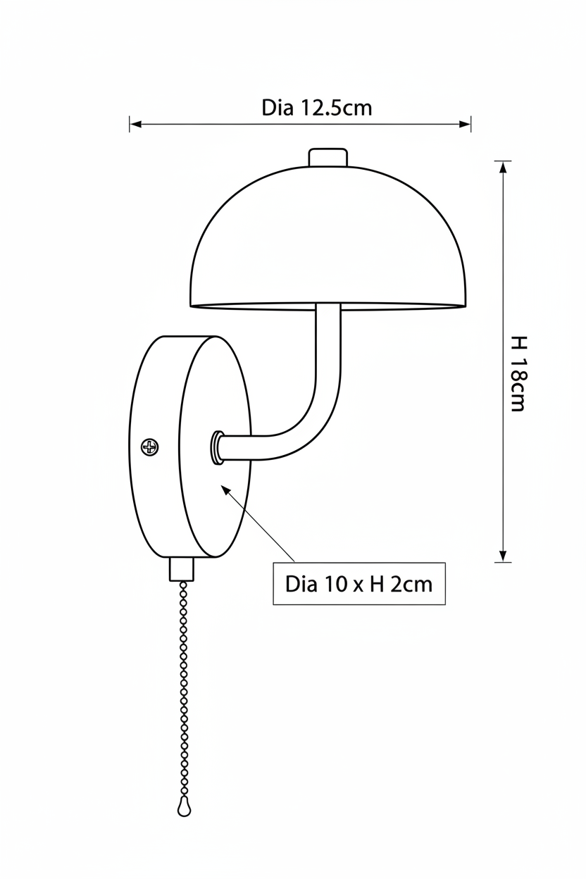 Millstone Wall Sconce 线稿尺寸图