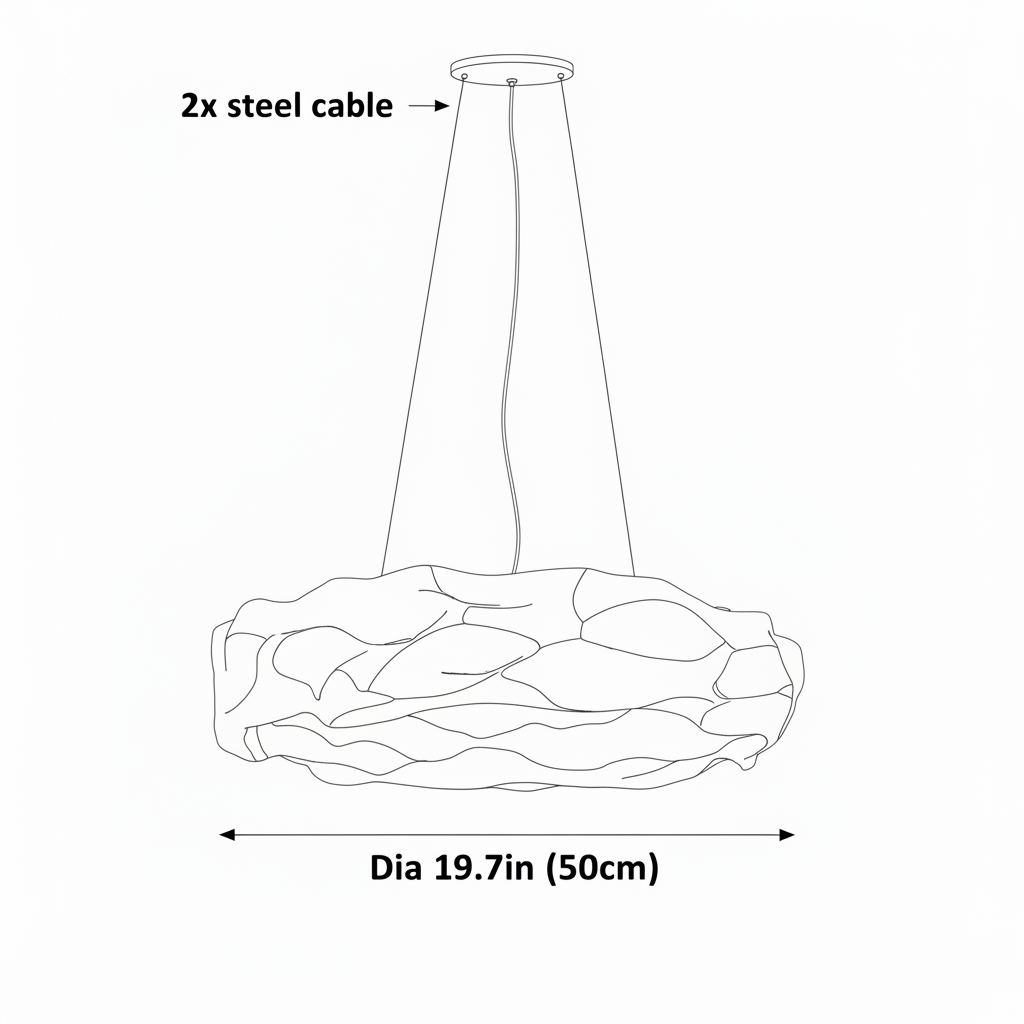 Noma Cloud Disc Pendant Light Spec Drawing v3