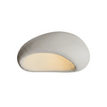 Pebble Plaster Flush Mount Ceiling Light White Glowryte