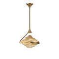 Sculptural Glass Pendant Light Dia 11" × H 47.2" Dia 28cm × H 120cm Amber Glowryte