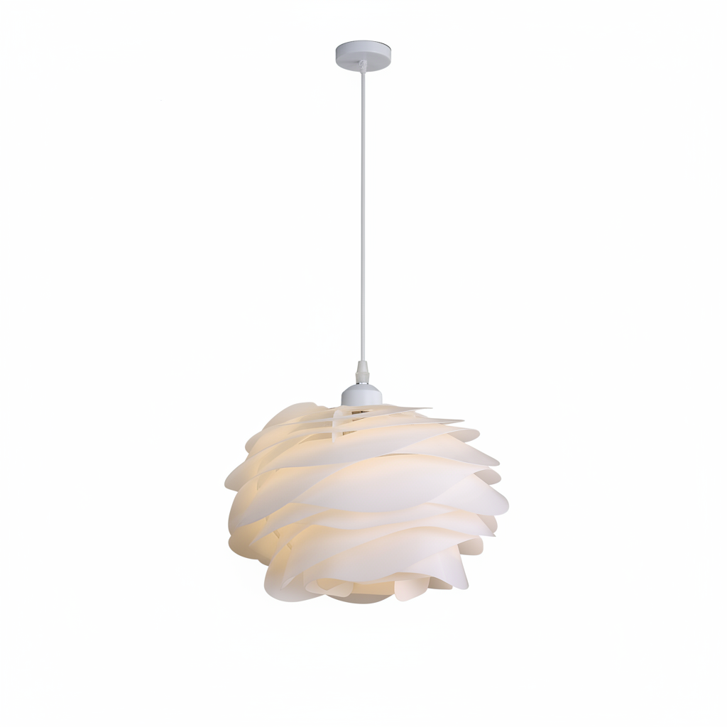 Petal Swirl Pendant Light 42CM White Background
