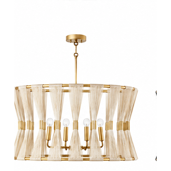 White Slatted Hourglass Pendant Light Dia 24.50" × H 14" (Dia 62 × H 35.5 cm) White Glowryte