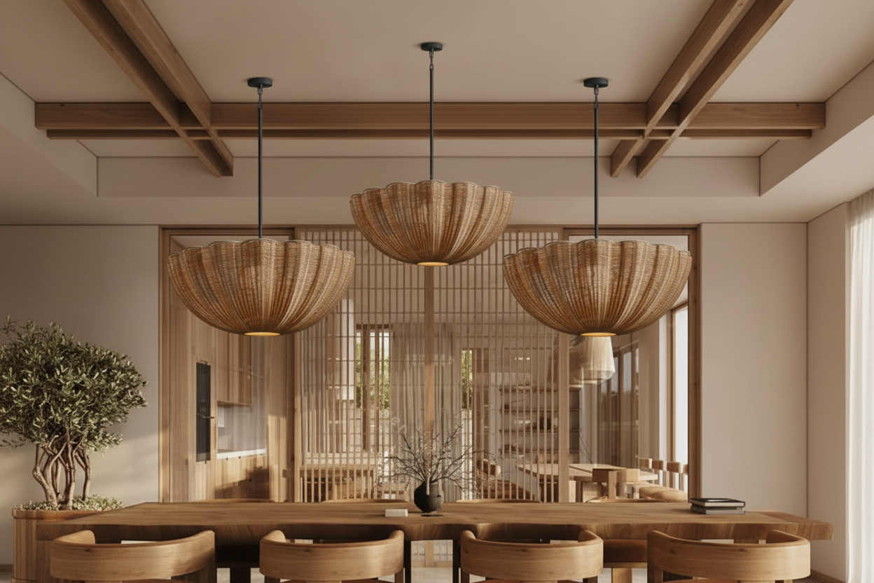 Soleil Rattan Pendant Glowryte
