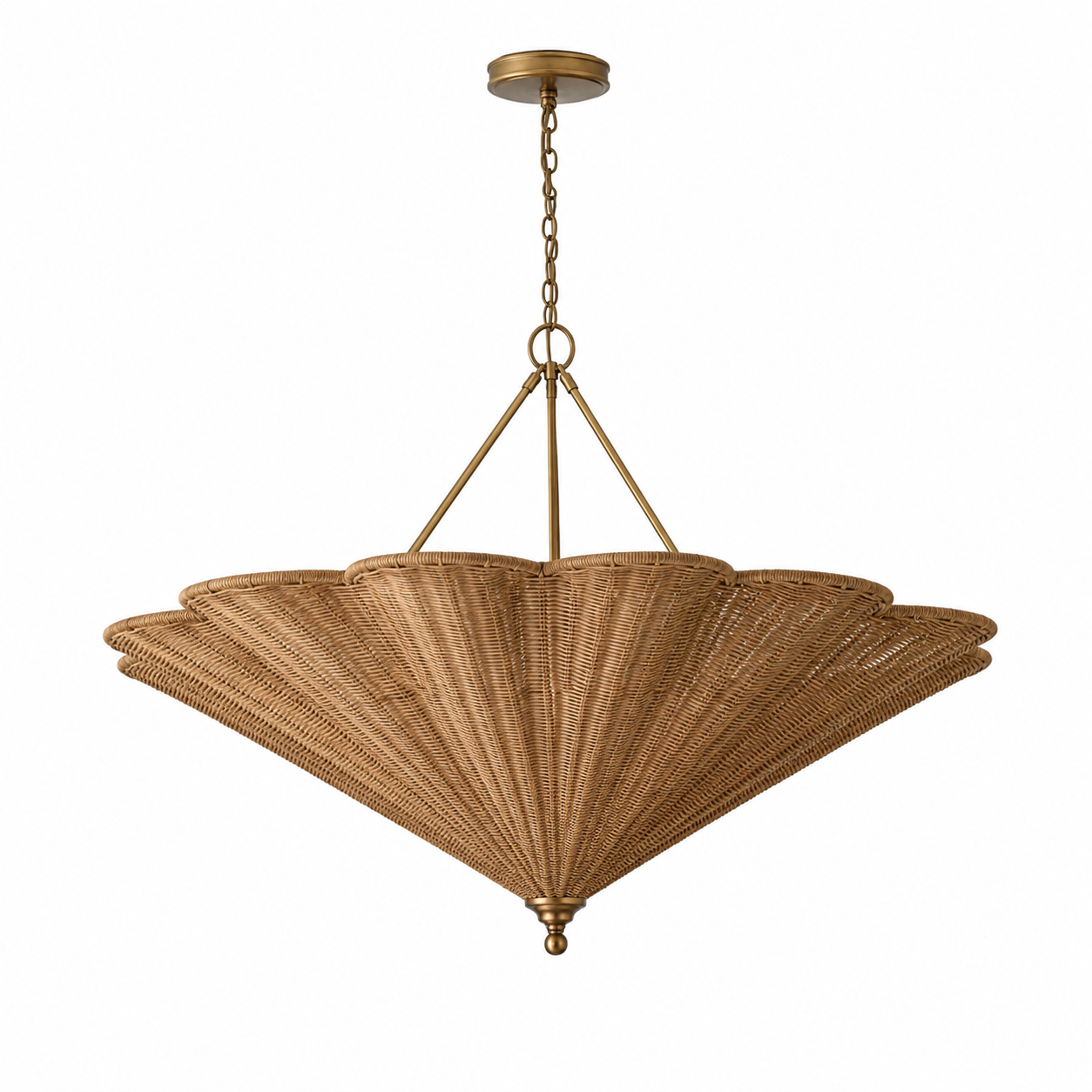 Soleil Rattan Umbrella Pendant Glowryte